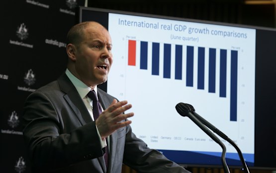 Spending up to keep the economy afloat: Federal Treasurer Josh Frydenberg. 