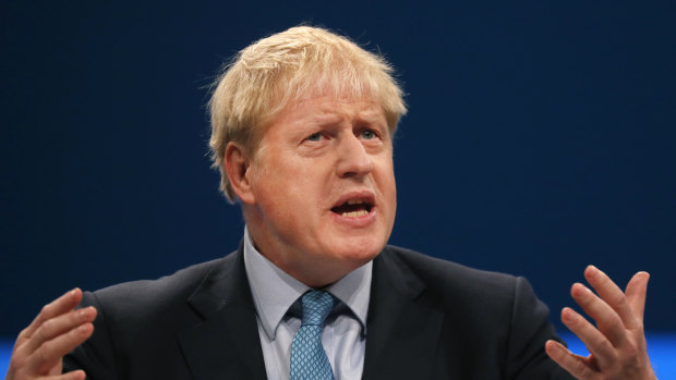 Boris Johnson at the Conservative Party Conference on October 2.