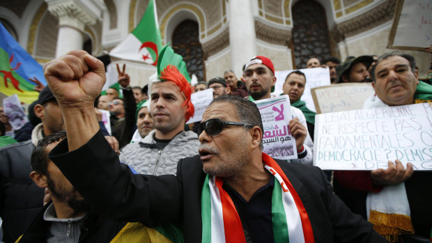 Algerians are demonstrating in the major cities of the oil-rich North African country to demand the resignation of ailing 82-year-old President Abdelaziz Bouteflika.