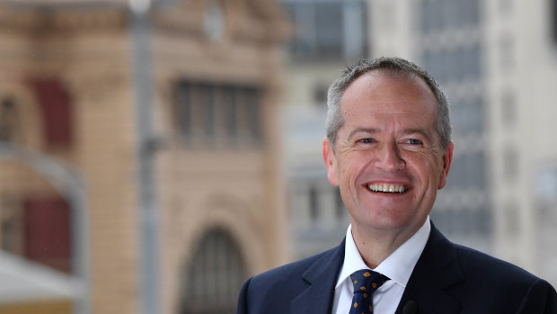 Labor leader Bill Shorten in Melbourne on Sunday. 