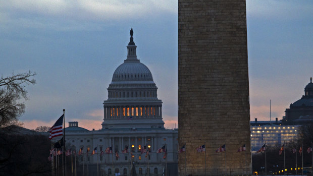 The US Capitol is seen early in the morning in Washington on Tuesday.