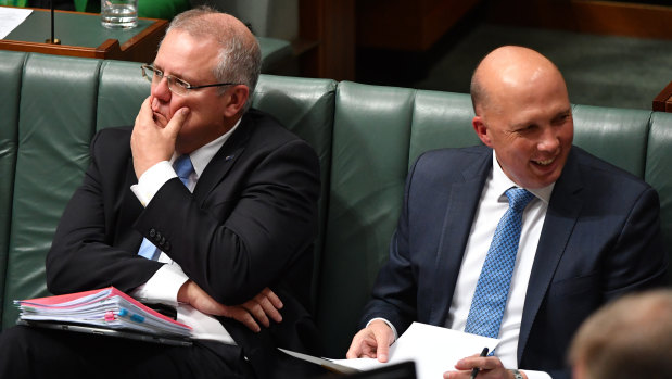 Is Australian politics broken? Scott Morrison and Peter Dutton in Parliament this week.