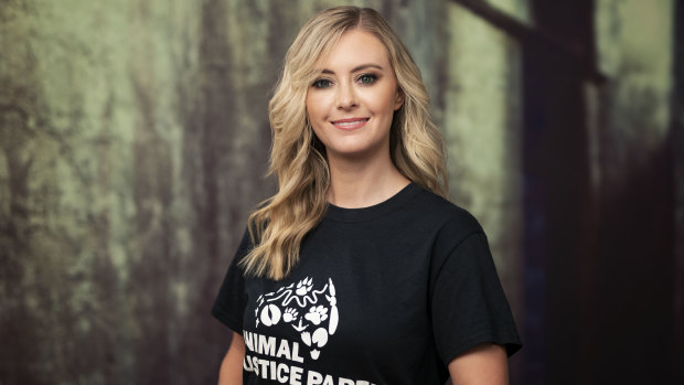 Emma Hurst, Animal Justice Party candidate for the Legislative Council. The party has the highest percentage of women.