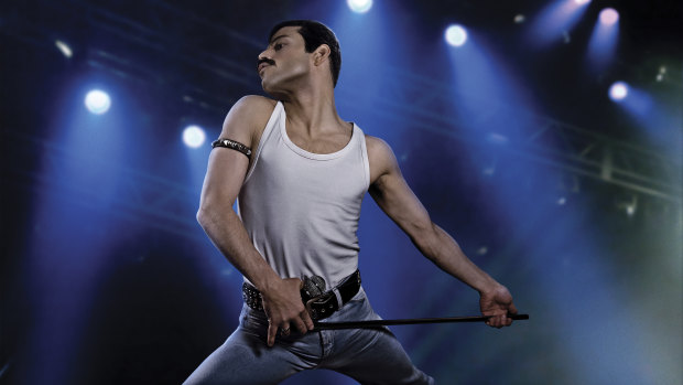 Rami Malek as the rock icon Freddie Mercury. 
