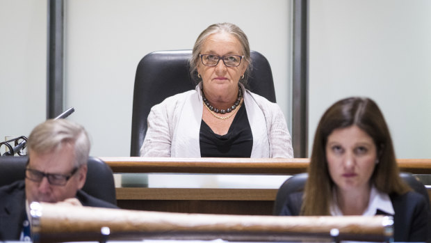 Speaker Joy Burch during the ACT Legislative Assembly's Question Time. 