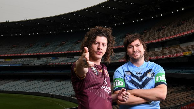 Peking Duk's Adam Hyde and Reuben Styles at the MCG.