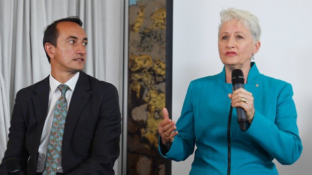 The battle for Wentworth: Liberal candidate Dave Sharma and independent candidate Kerryn Phelps.