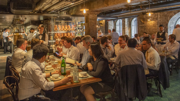 The dining room in this converted warehouse is buzzing.