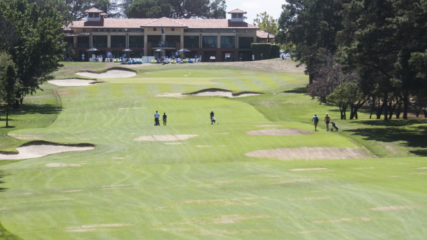 Royal Canberra Golf Club's fairways have been left looking patchy during the Canberra Classic.
