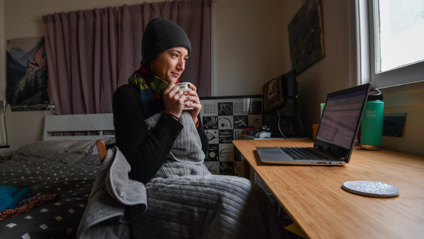 Julianne Tice, who lives in Melbourne's Fitzroy, has struggled with her higher energy bills during lockdown.