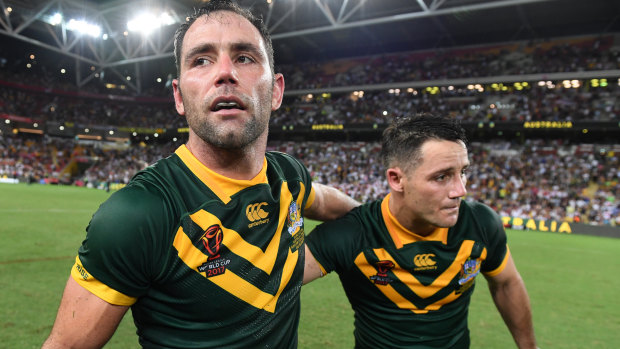 Below their best: Cameron Smith and Cooper Cronk were part of a lengthy World Cup campaign.