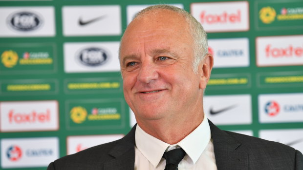 Lighter mood: Graham Arnold.