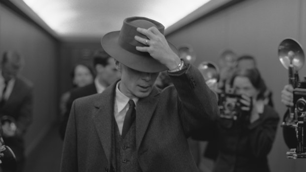 Cillian Murphy as J. Robert Oppenheimer in Christopher Nolan’s Oppenheimer.