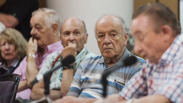 Retirees packed into the Chatswood Club on Friday to voice their concerns at Labor's policy.