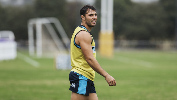 Phipps at Waratahs training on Friday ahead of a must-win clash with the Brumbies. 
