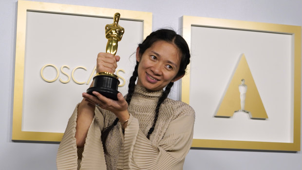 Director/producer Chloe Zhao, winner of the Oscar for best picture for Nomadland.