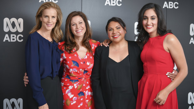 Rachel Griffiths, Jane Hall, Deborah Mailman and Del Irani at the ABC Upfronts.