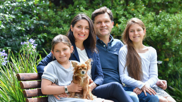 Anastasia and Andrew Semenets and their daughters Kira, eight, and Vasilisa, 12, will become Australian citizens on Sunday. They moved here from Russia.