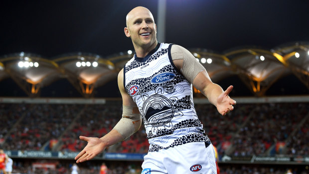Gary Ablett has fired at the Cats when fit ... but expect to see him up forward more in 2019.
