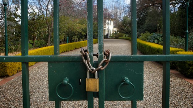 The Lodge is surrounded by a wall and is not easily visible for the public.
