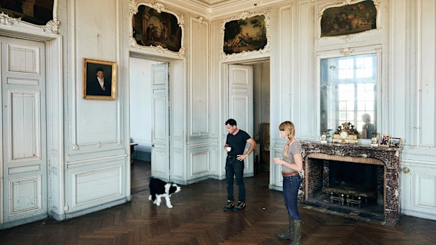 The château’s rococo-style Grand Salon. 