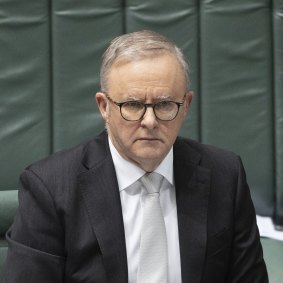 Prime Minister Anthony Albanese during question time.