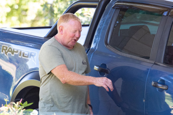 Samantha Murphy’s husband, Mick, outside his home on Thursday.