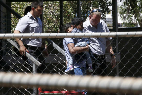 The family in Darwin after a last-minute reprieve from deportation. 