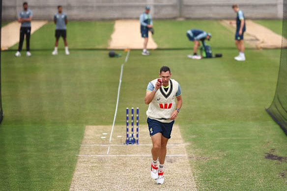 Boland at home, preparing in the MCG nets for this year’s Ashes Test.