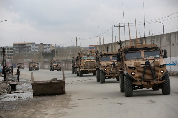 British troops in Kabul in 2020.