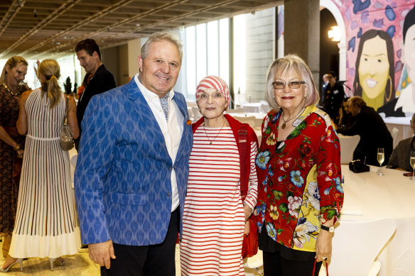 Tim Olsen, Margaret Fink and Dr Meredith Burgmann at the Art Gallery of NSW.