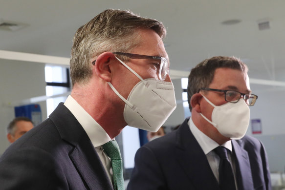 Perrottet worked closely with the then-Victorian premier Daniel Andrews during the pandemic. 