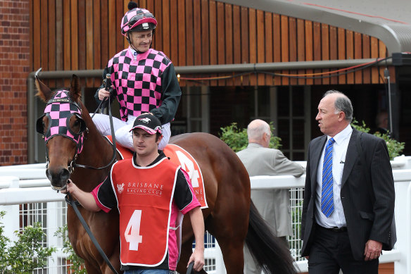 Horse trainer Rob Heathcote, right, was scammed when he bought a Mercedes-Benz.