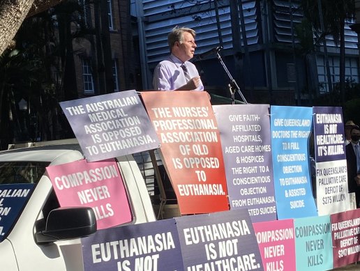 Shadow minister and former Australian Medical Association president Dr Christian Rowan spoke against the bill and argued extra palliative care funding was a sensible alternative.