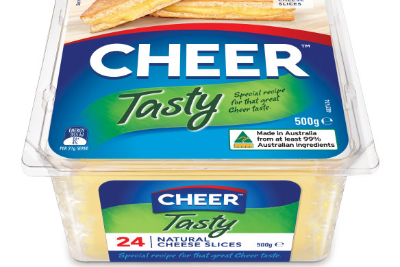 New packets of Cheer cheese, formerly Coon.