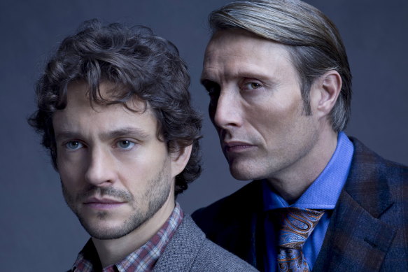 Hugh Dancy as Special Agent Will Graham and Mads Mikkelsen as Hannibal Lecter.