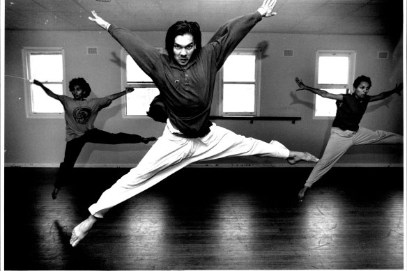 Stephen Page in the early days of the Bangarra Dance Theatre.