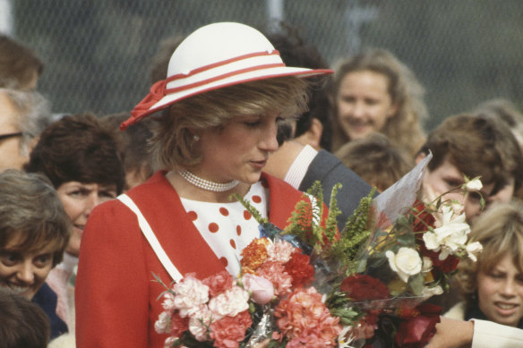 Princess Diana at the opening of Bourke Street Mall in 1983.