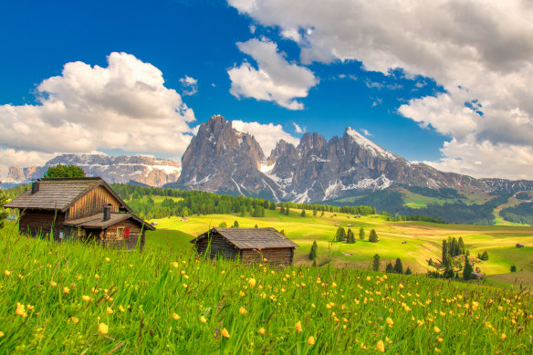 Head to the Dolomites in Italy for fresh mountain air.