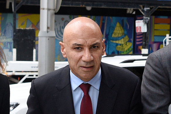 Moses Obeid arrives at the NSW Supreme Court for his criminal trial.