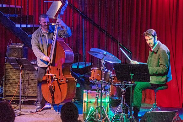 Drummer George Greenhill with bassist Nick Jansen.