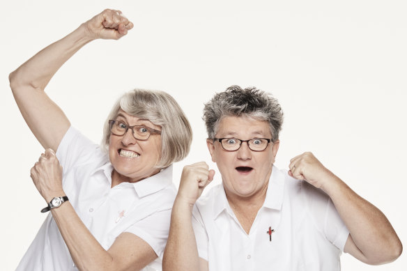 Catholic nuns Judy Bowe and Therese Mills compete in Ten's Amazing Race Australia.