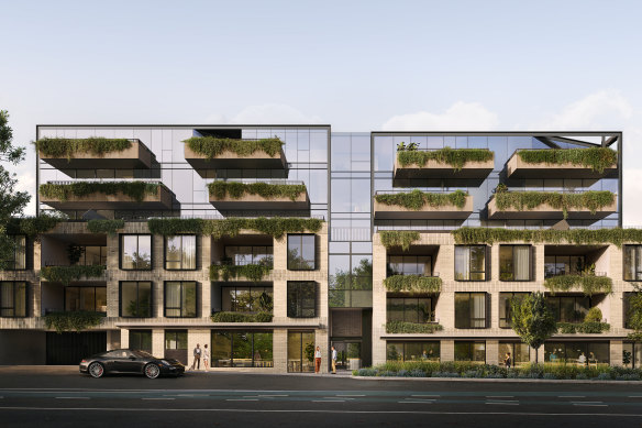 Renders of the apartment project at 15-33 Queens Parade, Clifton Hill