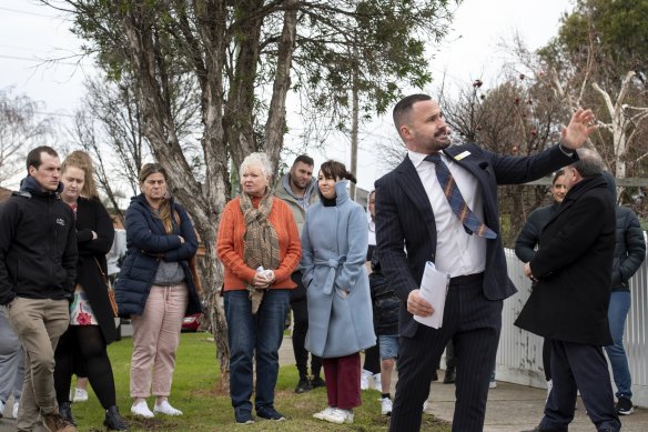 A lot of the bidders for the two-bedroom home were first home buyers.