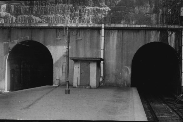"The tunnel on left holds the branch which contains the bats." August 30, 1960. 