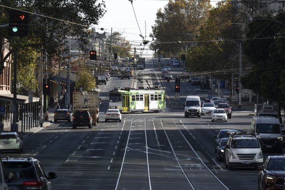 Tram tracks on Victoria Street near Queen Victoria Market will be connected next month.