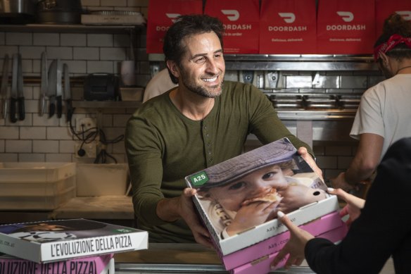 Remo Nicolini, owner of A25 Pizzeria.  According to home delivery app DoorDash, Italian food is the most popular in South Yarra. 