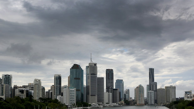 Storms swept through Brisbane on Monday morning.