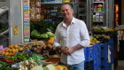 Neil Perry at the Campo de’Fiori market.
