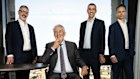 (From left) Ari Bergman, Paul and Rob Lederer and Mark Schwarz at the office of 3 Capital in Sydney.